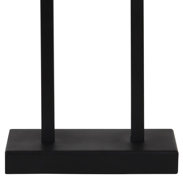 Light & Living Shiva tafellamp - 60 cm hoog - Ø30 cm - fluweel zilveren kap - zwart - Afbeelding 4