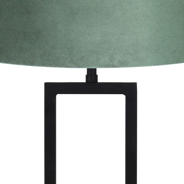 Light & Living Shiva tafellamp - schemerlamp - Ø40 cm - 75 cm hoog - zwart - groene kap - Afbeelding 2