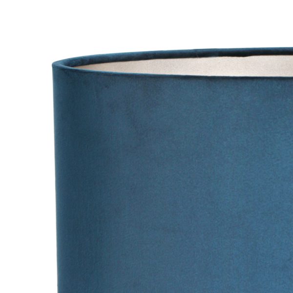 Light & Living Bellini tafellamp - schemerlamp - 80 cm hoog - Ø40 cm - houten voet - blauwe kap - Afbeelding 3