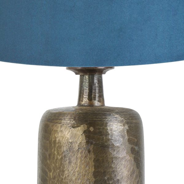 Light & Living Papey tafellamp - schemerlamp - Ø40 cm - 75 cm hoog - bewerkt brons - blauw - Afbeelding 2