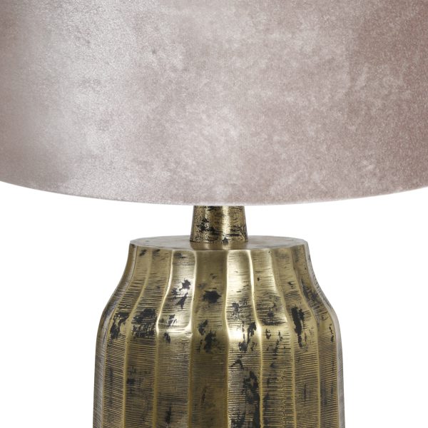 Light & Living Timi tafellamp - schemerlamp -  51 cm hoog - Ø30 cm - goud met groene kap - Afbeelding 2