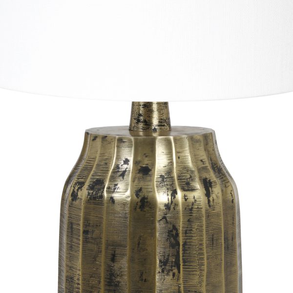 Light & Living Timi tafellamp - schemerlamp -  51 cm hoog - Ø30 cm - goud met witte kap - Afbeelding 2