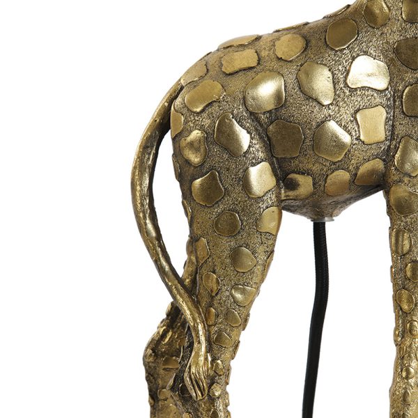 Light & Living Giraffe tafellamp - met zwarte kap - 61 cm hoog - 26 cm breed - E27 - brons - Afbeelding 5