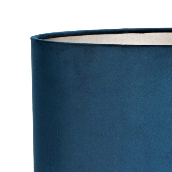 Light & Living Howell tafellamp - schemerlamp - Ø30 cm - 50 cm hoog - blauwe kap - zwart - Image 3