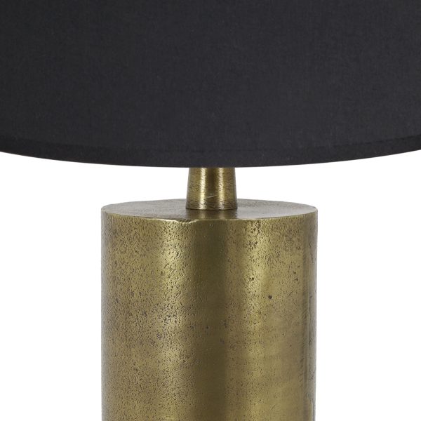 Light & Living Savi tafellamp - 52 cm hoog - Ø30 cm - goud met zwarte kap - Afbeelding 2