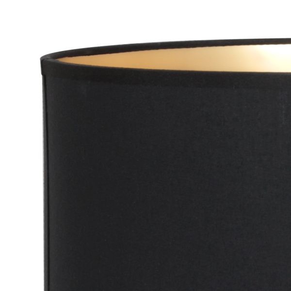 Light & Living Savi tafellamp - 52 cm hoog - Ø30 cm - goud met zwarte kap - Afbeelding 3