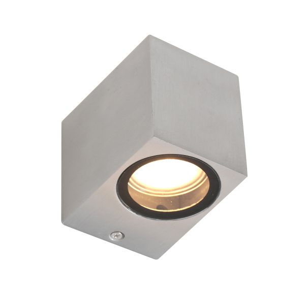 Steinhauer Logan wandlamp - voor buiten - IP44 - GU10 - kubus - staal