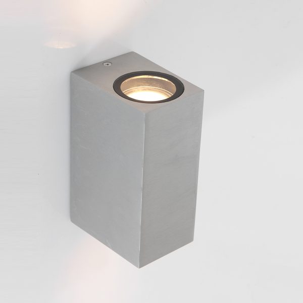 Steinhauer Logan wandlamp - voor buiten - tweelichts - IP44 - 7 cm breed - GU10 - staal - Afbeelding 8