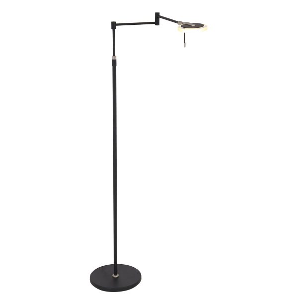 Steinhauer Turound vloerlamp - ingebouwd LED - in hoogte verstelbaar - glazen kap - zwart - Image 2