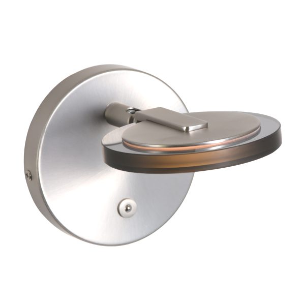 Steinhauer Turound wandlamp - dimbaar - Ø12,5 cm - 18 cm diep - draai- en kantelbaar - rookglas en staal - Afbeelding 2