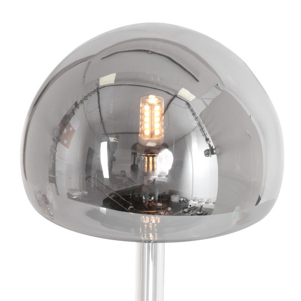 Steinhauer Ancilla tafellamp - rookglazen kap - 2700K - 300L - 3W - 4 standen dimbaar - touchdimmer - chroom - Afbeelding 3