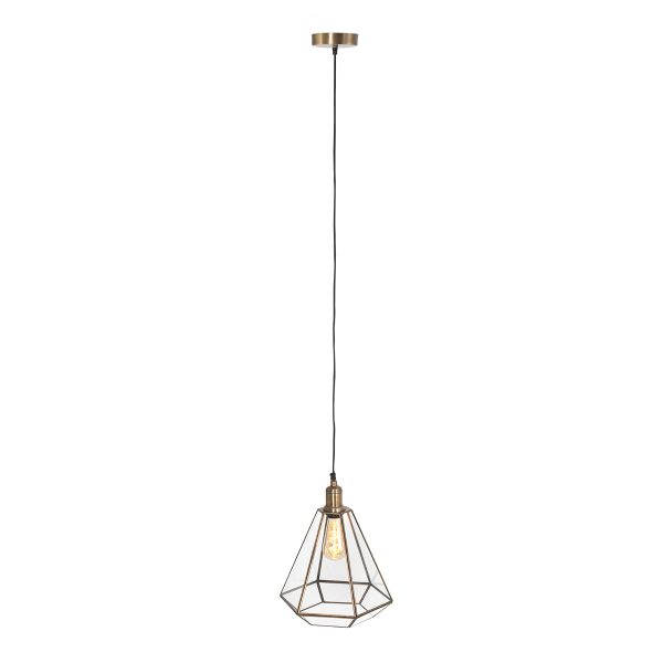 Steinhauer Pimpernel hanglamp - zeshoek - E27 - in hoogte verstelbaar - brons - Afbeelding 2
