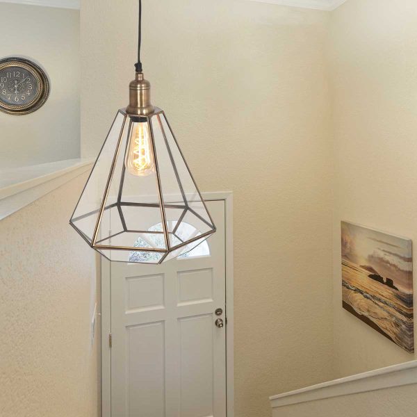 Steinhauer Pimpernel hanglamp - zeshoek - E27 - in hoogte verstelbaar - brons - Afbeelding 3
