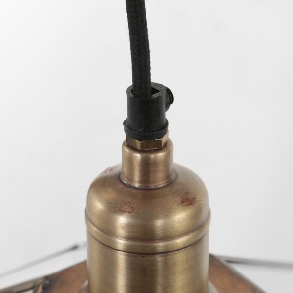 Steinhauer Pimpernel hanglamp - octagon - E27 - dimbaar met dimbare lichtbron - in hoogte verstelbaar - brons - Afbeelding 9