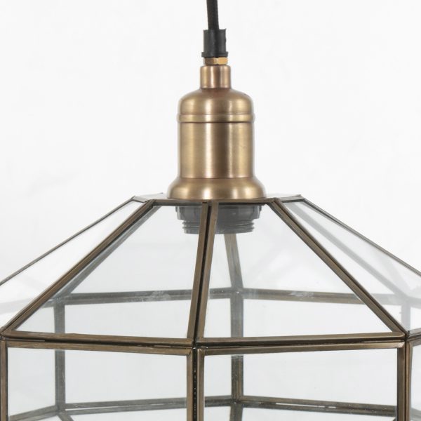 Steinhauer Pimpernel hanglamp - octagon - E27 - dimbaar met dimbare lichtbron - in hoogte verstelbaar - brons - Afbeelding 10