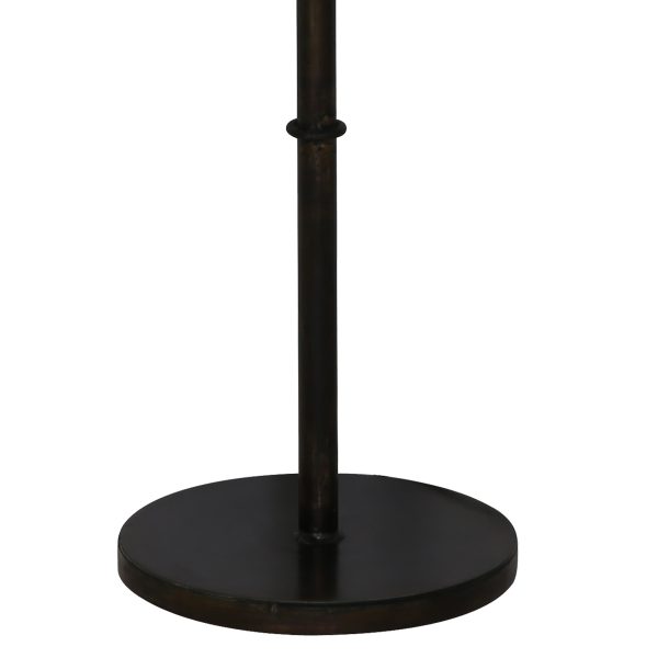 Light & Living Phuket vloerlamp - 165 cm hoog - Ø40 cm - E27 - witte kap - bewerkt zwart - Afbeelding 4