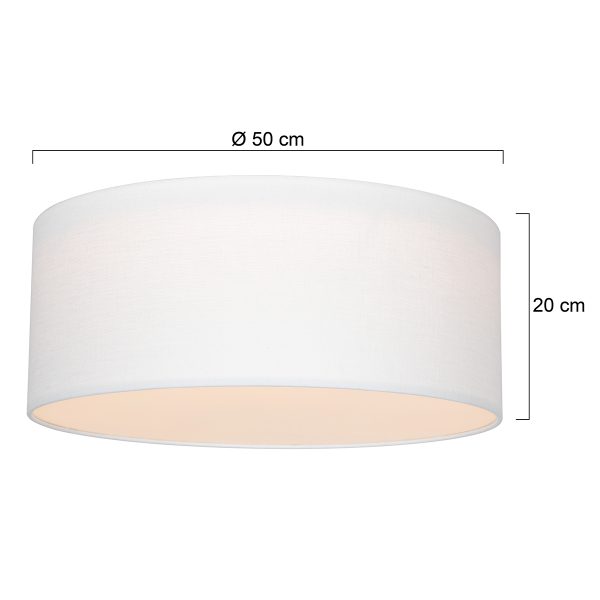 Steinhauer Prestige Chic plafondlamp - met witte linnen kap - Ø50 cm - dimbaar - Image 6