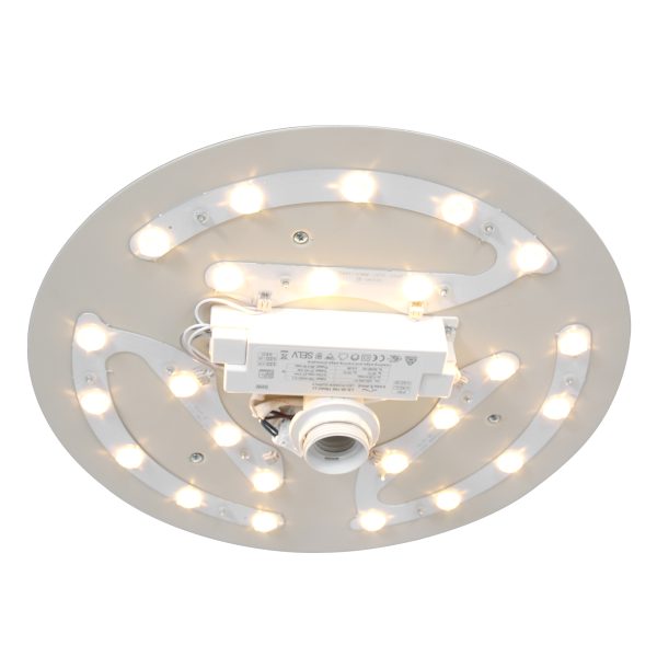 Steinhauer Prestige Chic plafondlamp - met blauwe velvet kap - Ø50 cm - dimbaar - Image 7