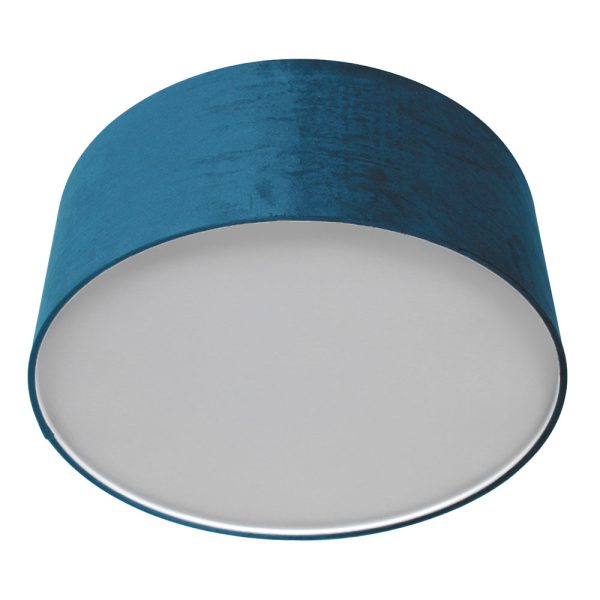 Steinhauer Prestige Chic plafondlamp - met blauwe velvet kap - Ø50 cm - dimbaar - Image 4