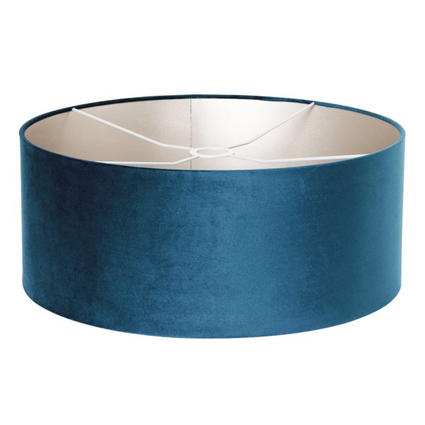 Steinhauer Prestige Chic plafondlamp - met blauwe velvet kap - Ø50 cm - dimbaar - Image 5