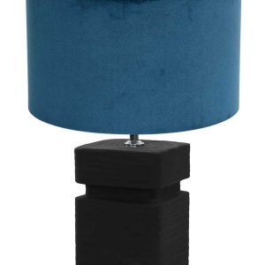 Light & Living Amta tafellamp – E27 (grote fitting) – blauw en zwart