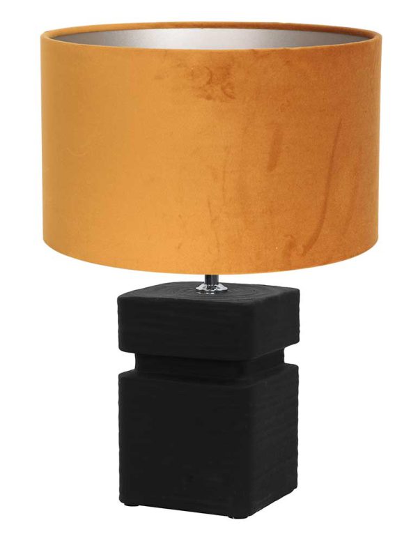 Light & Living Amta tafellamp – E27 (grote fitting) – goud en zwart