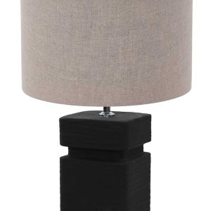 Light & Living Amta tafellamp – E27 (grote fitting) – taupe en zwart