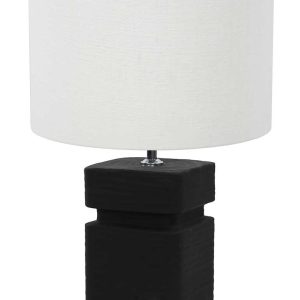 Light & Living Amta tafellamp – E27 (grote fitting) – wit en zwart