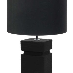 Light & Living Amta tafellamp – E27 (grote fitting) – zwart