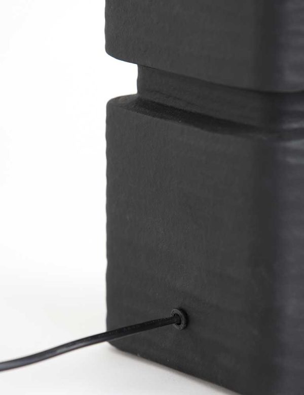 Light & Living Amta tafellamp – E27 (grote fitting) – zwart - Afbeelding 5