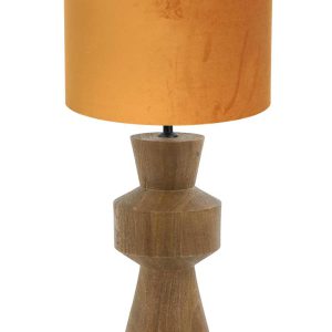 Light & Living Gregor tafellamp – ø 17 cm – E27 (grote fitting) – beuken en goud