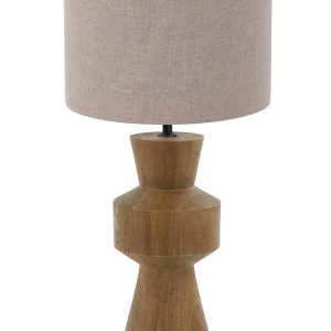 Light & Living Gregor tafellamp – ø 17 cm – E27 (grote fitting) – beuken en taupe