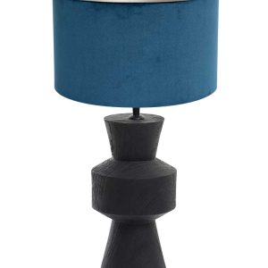 Light & Living Gregor tafellamp – ø 17 cm – E27 (grote fitting) – blauw en zwart