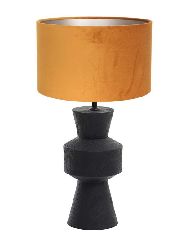 Light & Living Gregor tafellamp – ø 17 cm – E27 (grote fitting) – goud en zwart