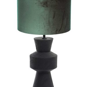 Light & Living Gregor tafellamp – ø 17 cm – E27 (grote fitting) – groen en zwart