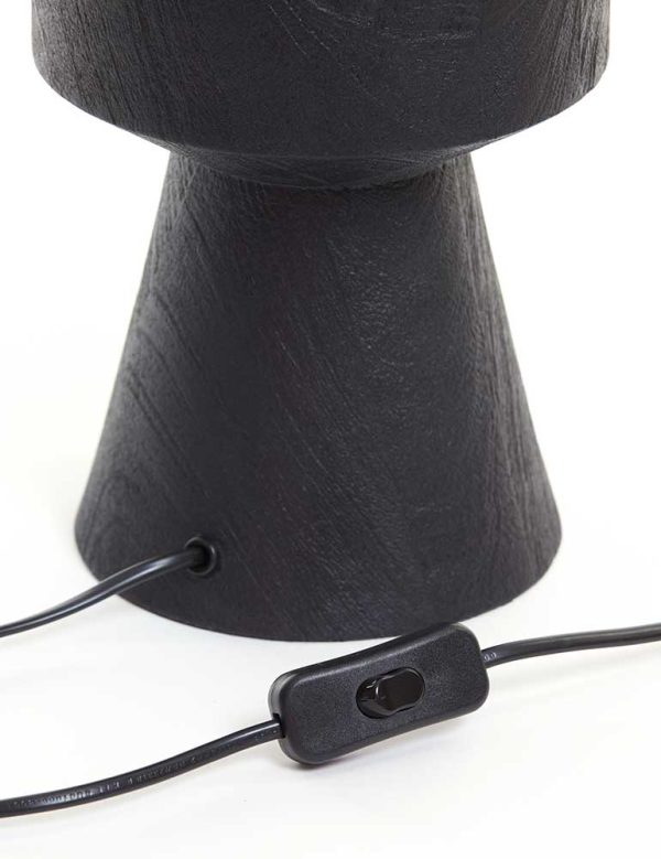 Light & Living Gregor tafellamp – ø 17 cm – E27 (grote fitting) – wit en zwart - Afbeelding 5