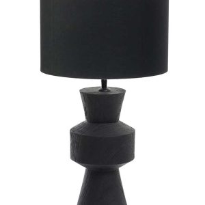 Light & Living Gregor tafellamp – ø 17 cm – E27 (grote fitting) – zwart