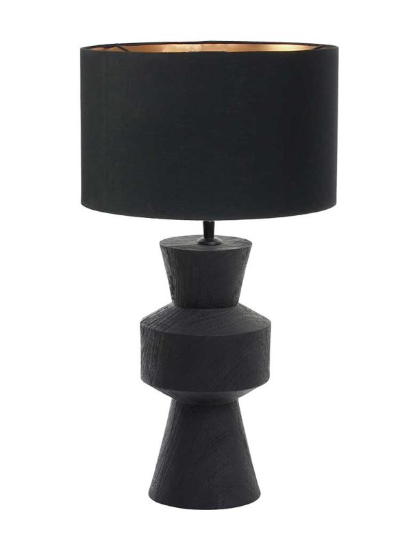 Light & Living Gregor tafellamp – ø 17 cm – E27 (grote fitting) – zwart