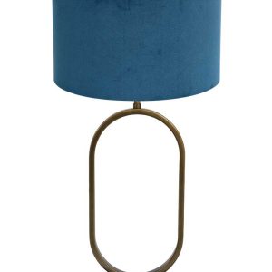 Light & Living Jamiri tafellamp – E27 (grote fitting) – blauw en brons