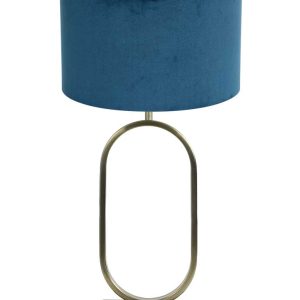 Light & Living Jamiri tafellamp – E27 (grote fitting) – blauw en goud
