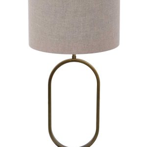 Light & Living Jamiri tafellamp – E27 (grote fitting) – brons en taupe