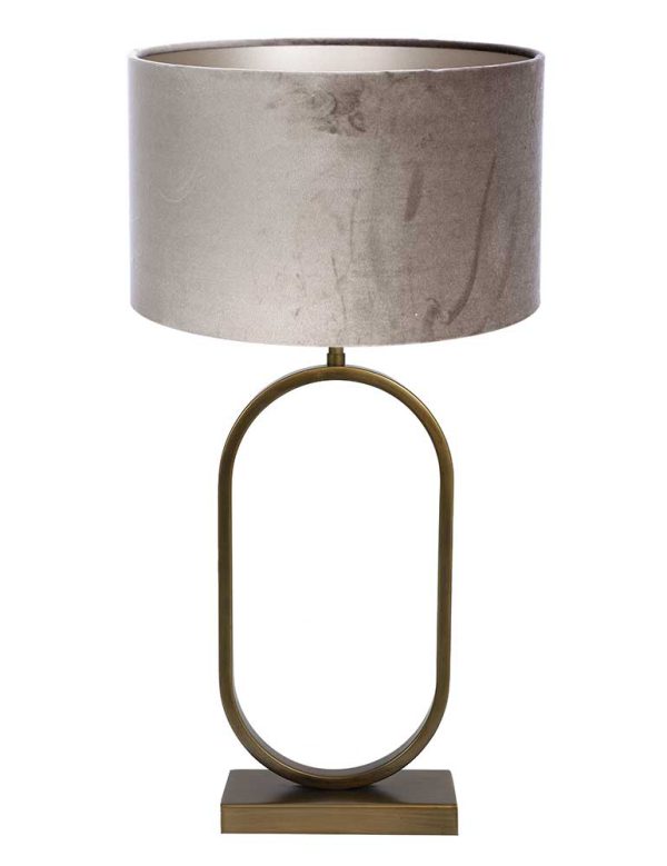 Light & Living Jamiri tafellamp – E27 (grote fitting) – brons en zilver