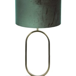 Light & Living Jamiri tafellamp – E27 (grote fitting) – goud en groen
