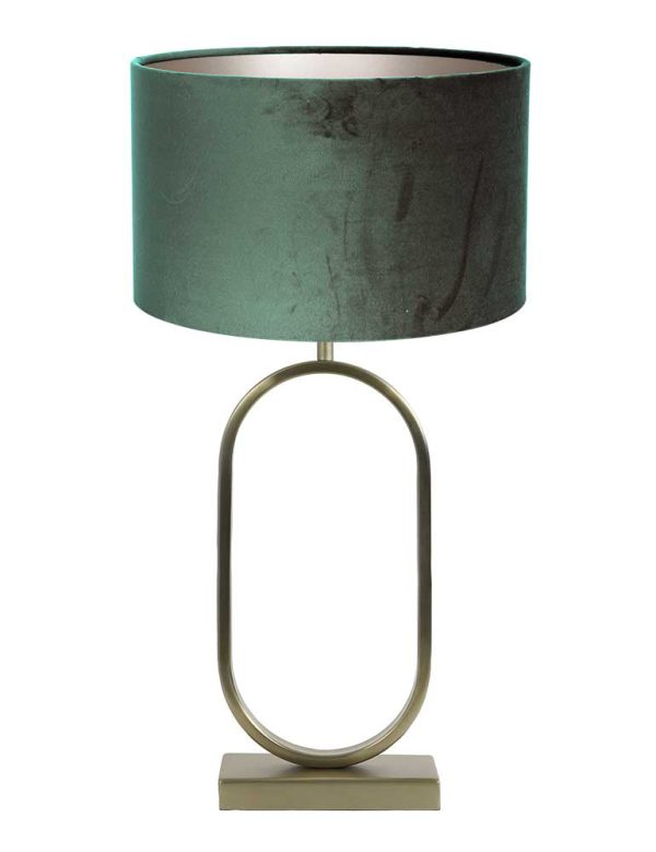 Light & Living Jamiri tafellamp – E27 (grote fitting) – goud en groen