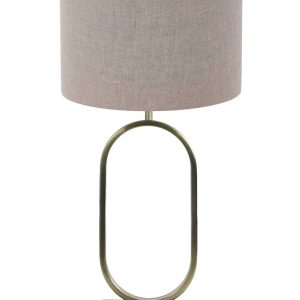 Light & Living Jamiri tafellamp – E27 (grote fitting) – goud en taupe