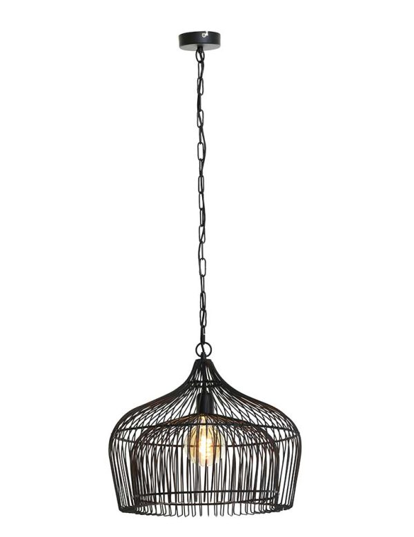 Light & Living Kristel hanglamp – ø 44 cm – E27 (grote fitting) – zwart - Afbeelding 2