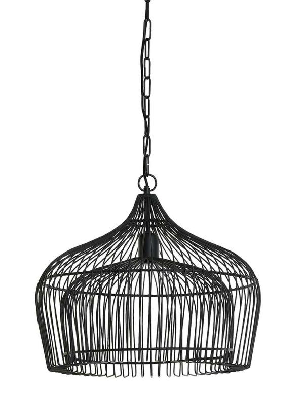 Light & Living Kristel hanglamp – ø 44 cm – E27 (grote fitting) – zwart - Afbeelding 6