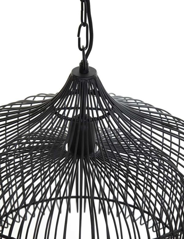 Light & Living Kristel hanglamp – ø 44 cm – E27 (grote fitting) – zwart - Afbeelding 3