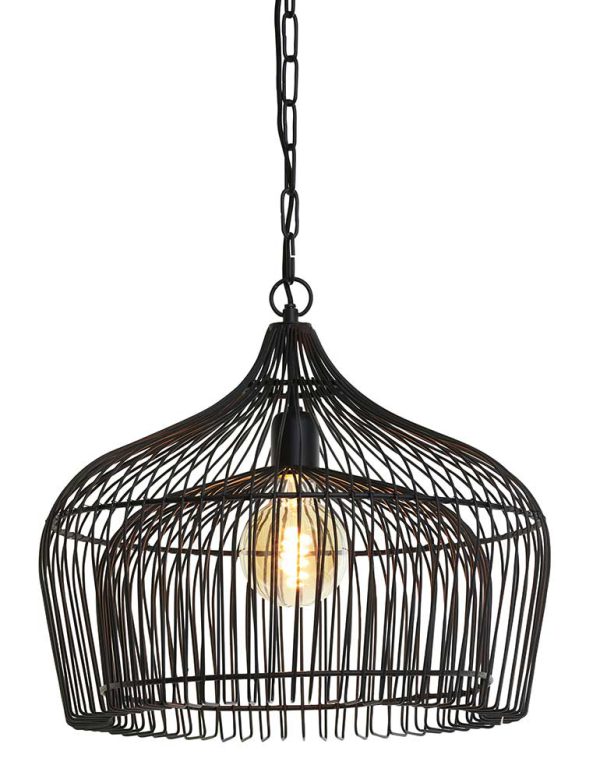 Light & Living Kristel hanglamp – ø 44 cm – E27 (grote fitting) – zwart