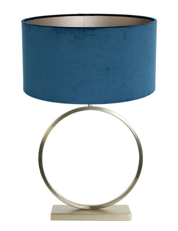 Light & Living Liva tafellamp – E27 (grote fitting) – blauw en goud